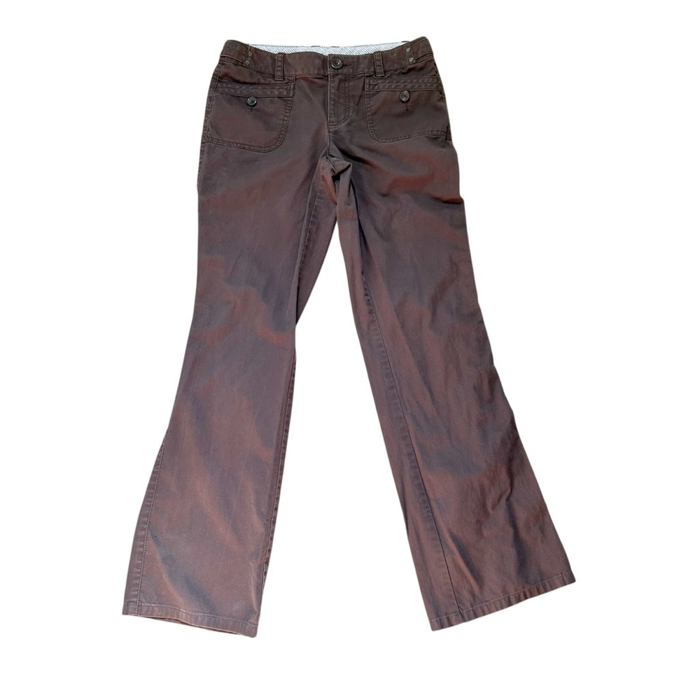 Esprit Brown Flared Pants Size 6 Cotton- Blend Fall/ Winter Patch Pockets